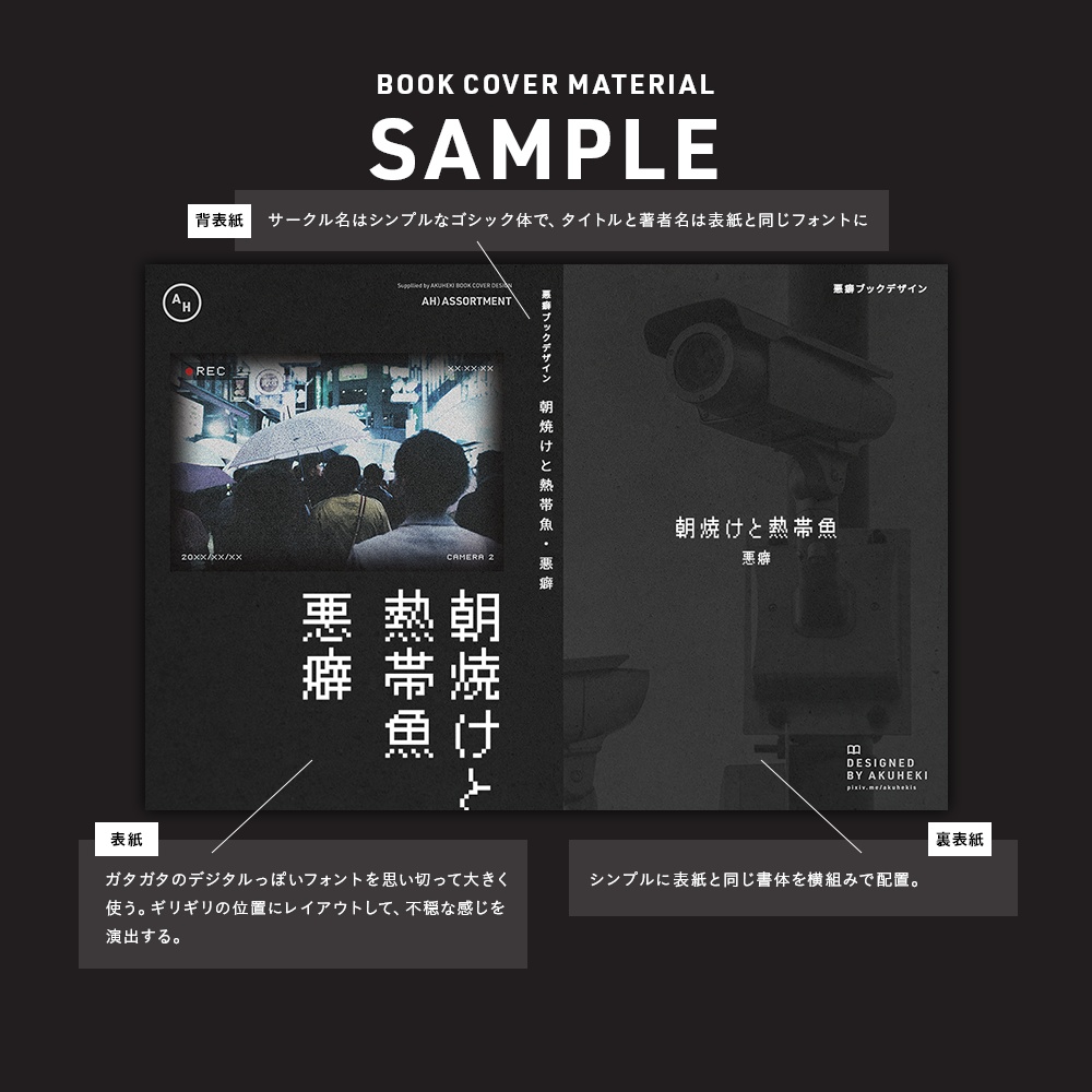 <20-200P幅対応> A4/A5/A6同人誌表紙素材 no.034 アソート・監視カメラ