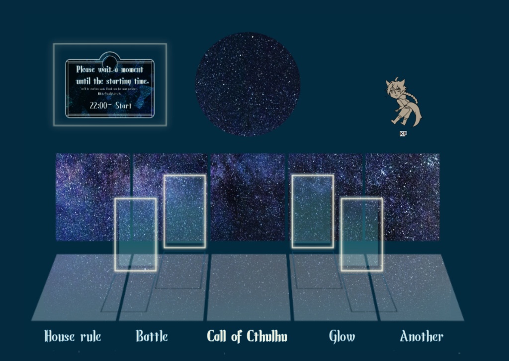 【動く】反射するお部屋素材+α【動く文字無料】