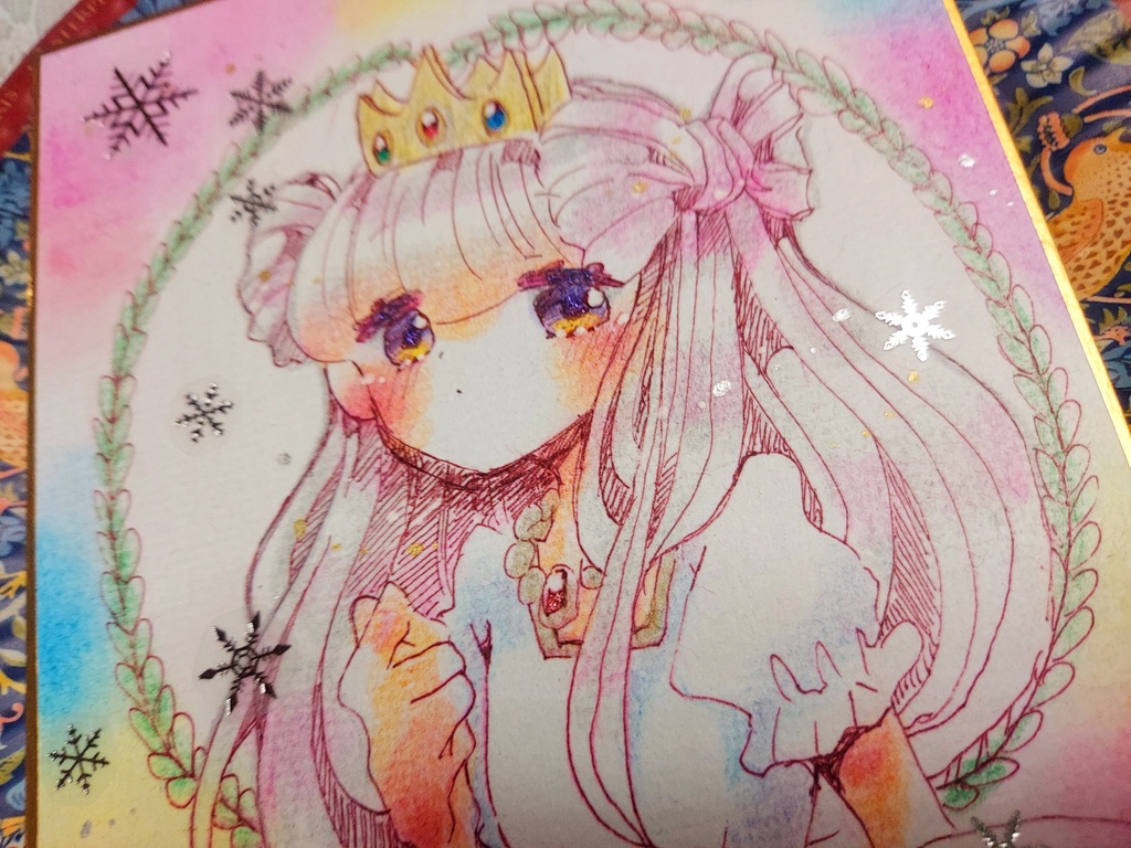 オリジナル イラスト原画 色紙原画