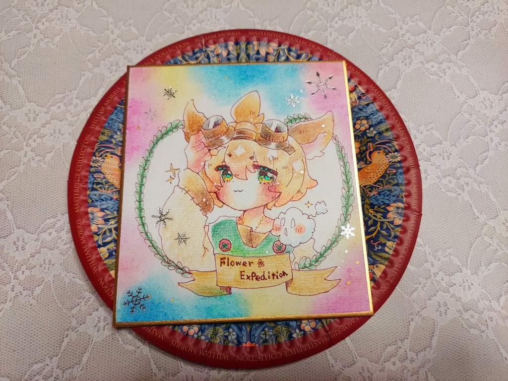 オリジナル イラスト原画 色紙原画