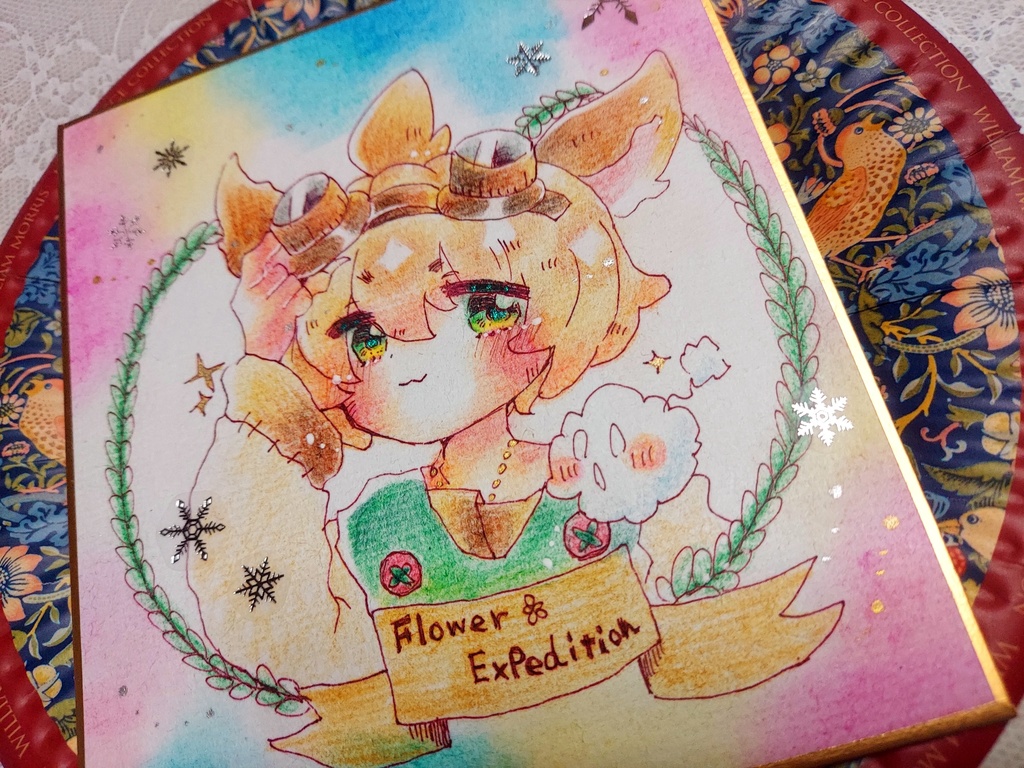 オリジナル イラスト原画 色紙原画