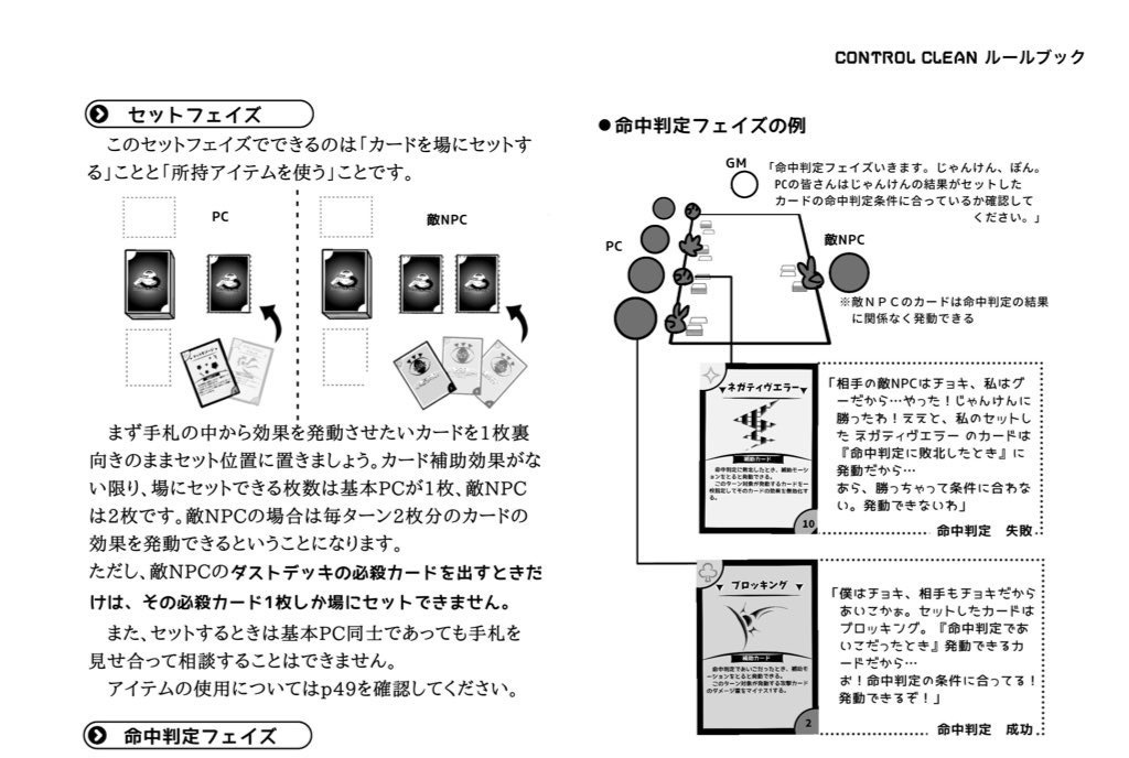 カードバトルLARP用ルールブック「CONTROL CLEAN」ー書籍版ー
