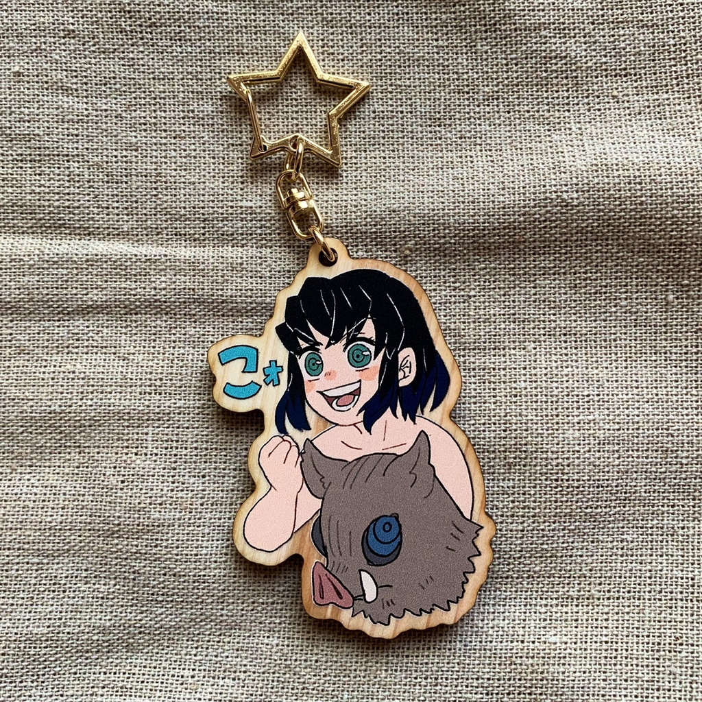 【バラ】かまぼこ隊ウッドキーホルダー