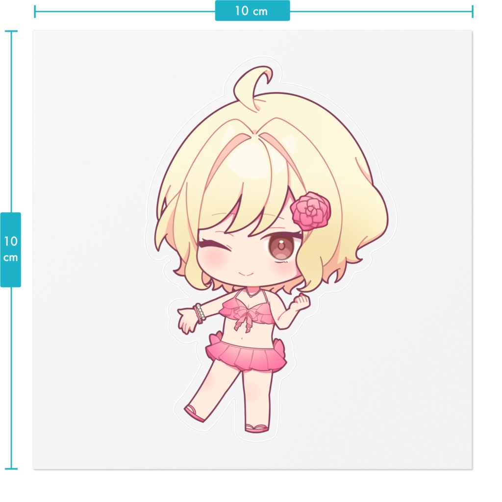 茅花まりえ2周年記念水着ステッカー