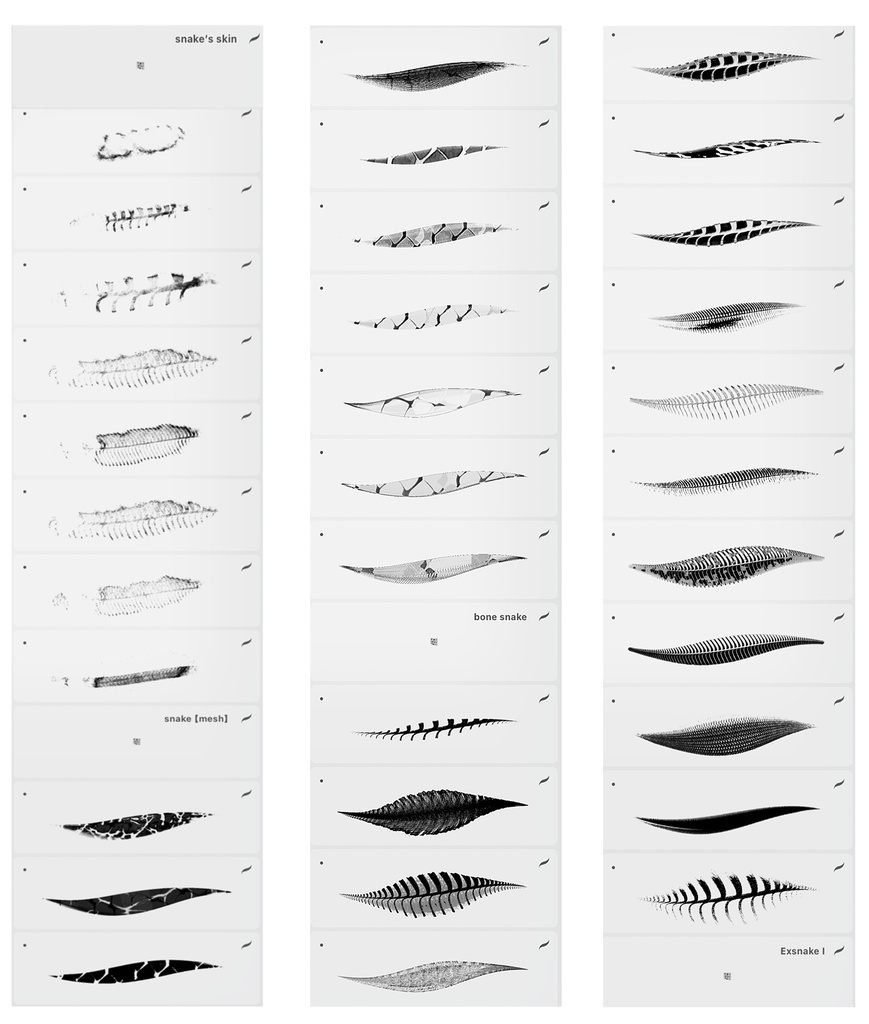 Procreateブラシ EXsnake 「蛇鱗ブラシシリーズ」50本