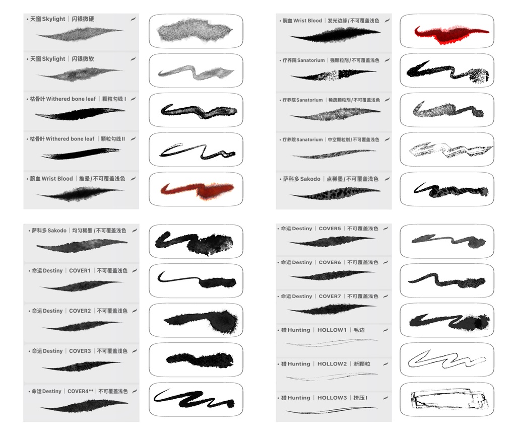 Procreateブラシ CONSTANTINE PEN 「コンスタンティン 万年筆ブラシ」50本