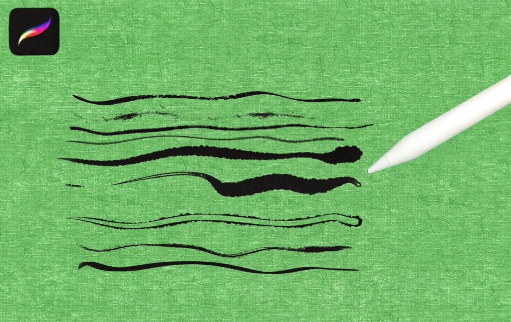 Procreateブラシ DAWN OF THE DEAD PEN 「リアルな万年筆をシミュレート」 50本