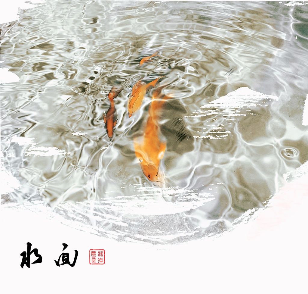 Procreateブラシ 水墨画風「水面・水紋・水波」20本