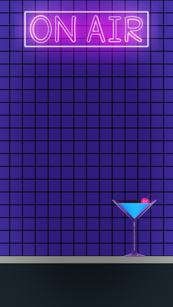 【縦型配信背景】光るアメリカンダイナー