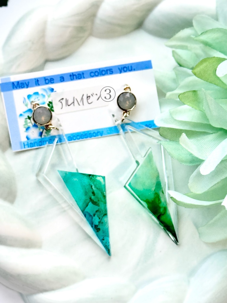 インクアート プレート 耳飾り