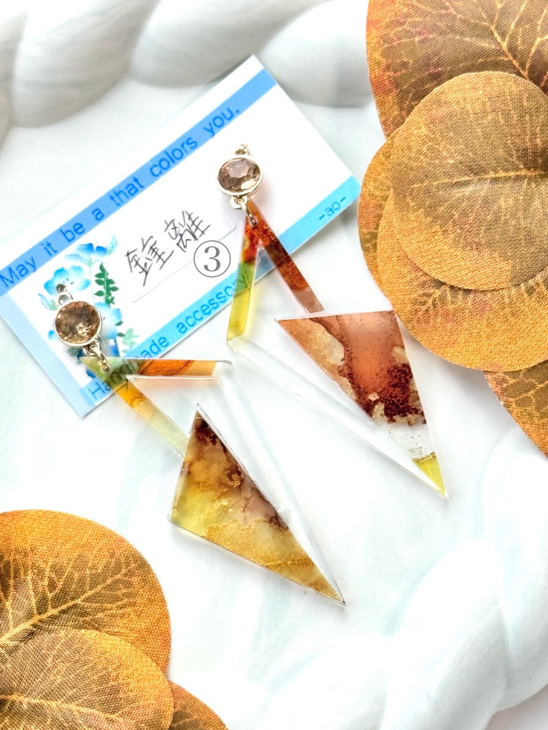 インクアート プレート 耳飾り