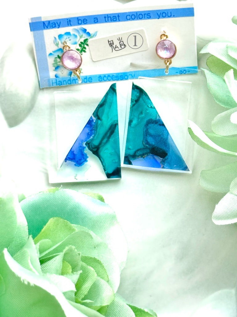 インクアート プレート 耳飾り