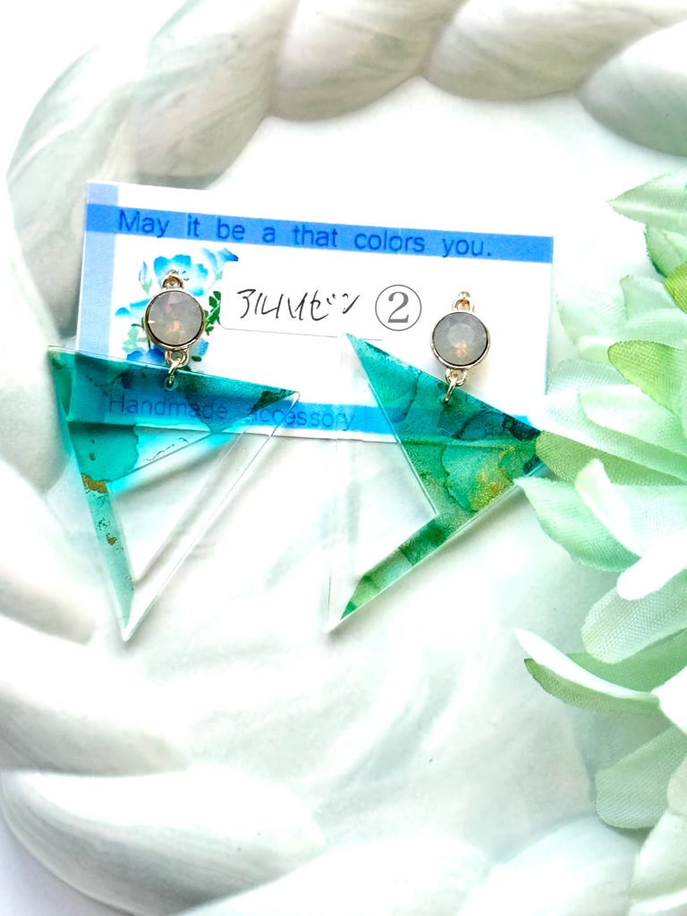 インクアート プレート 耳飾り