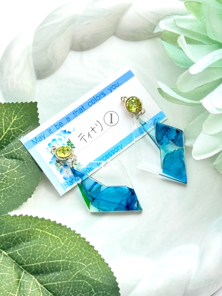 インクアート プレート 耳飾り