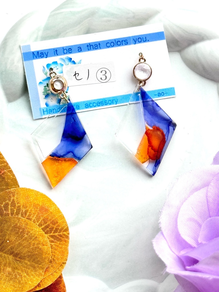 インクアート プレート 耳飾り