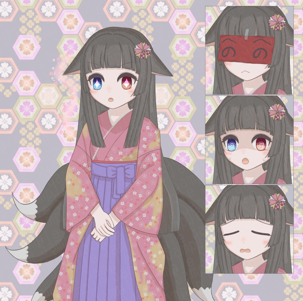 【二次創作】緋惺・あけさとさん立ち絵--せいろん--