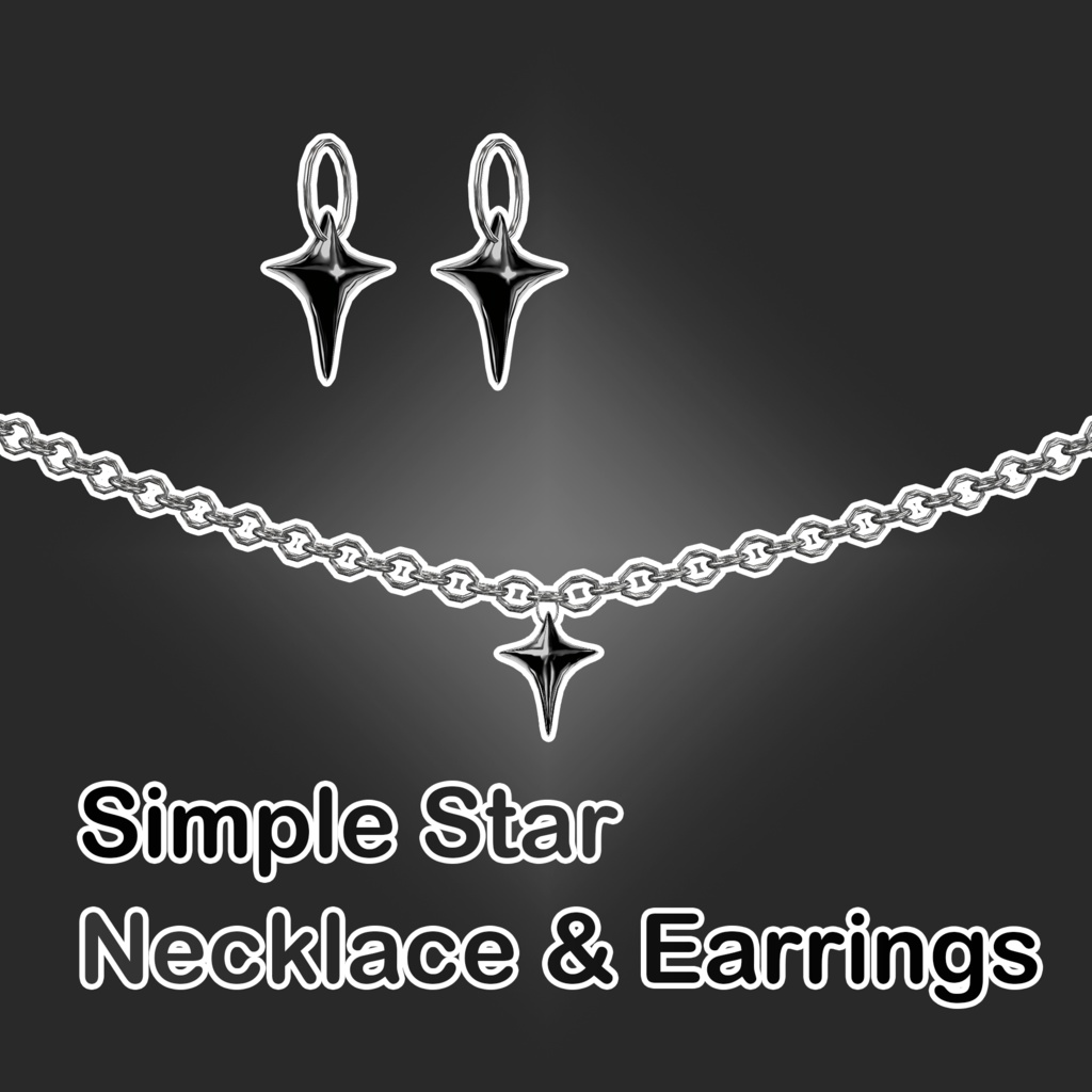 [Free] Simple Star Necklace & Earrings