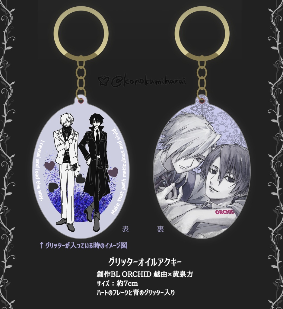 【一次創作BL】グリッターオイルアクキー