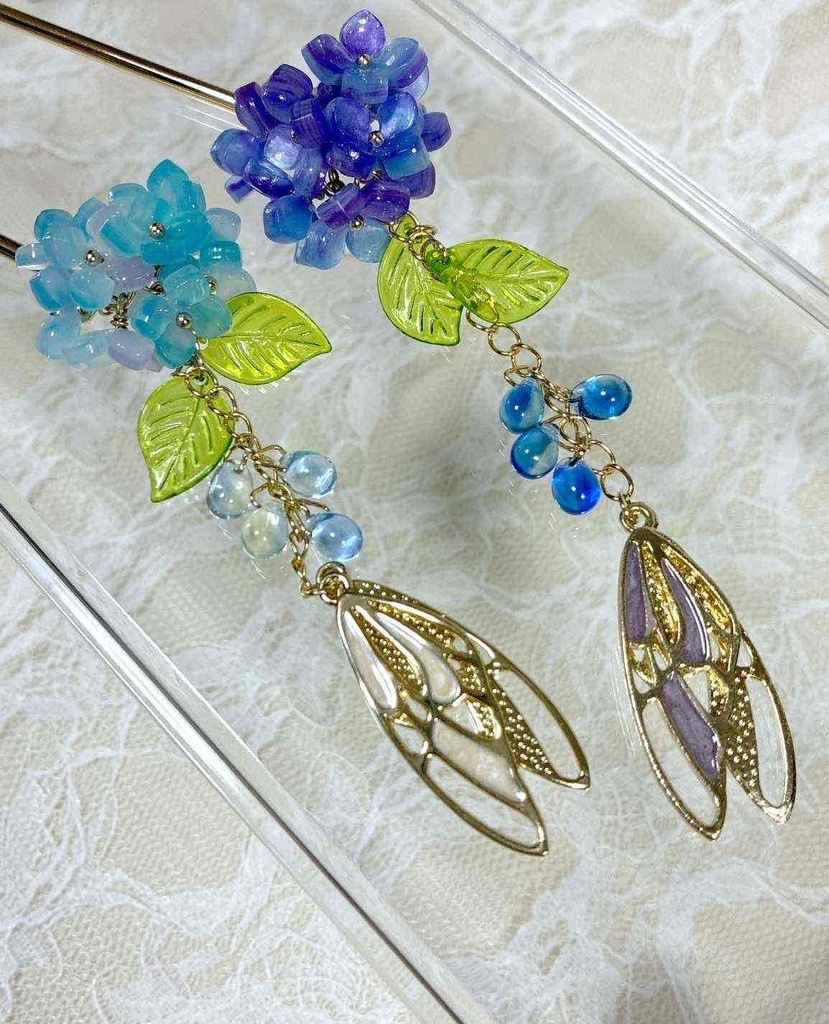 桜のかんざし/紫陽花のかんざし