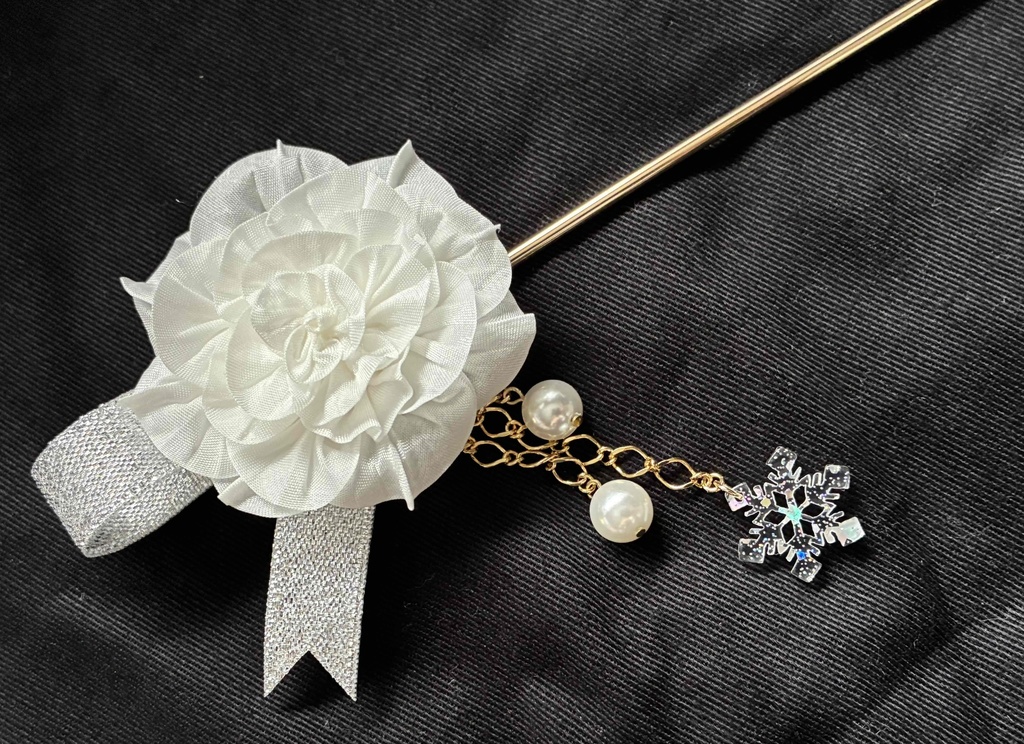 花と雪のかんざし