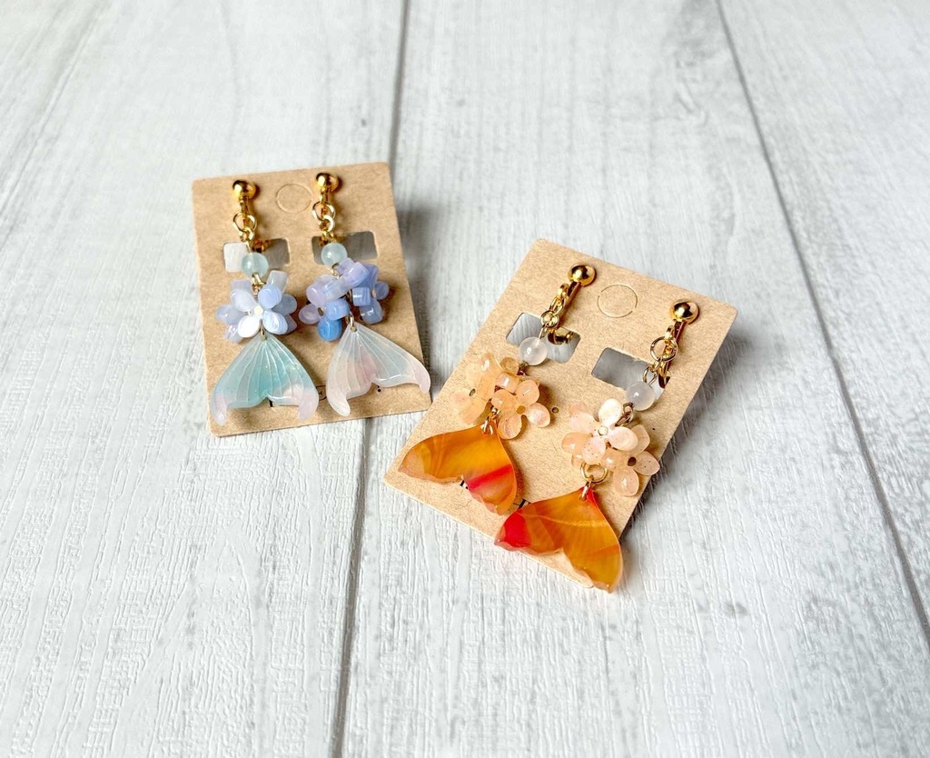 花魚のイヤリング・ピアス