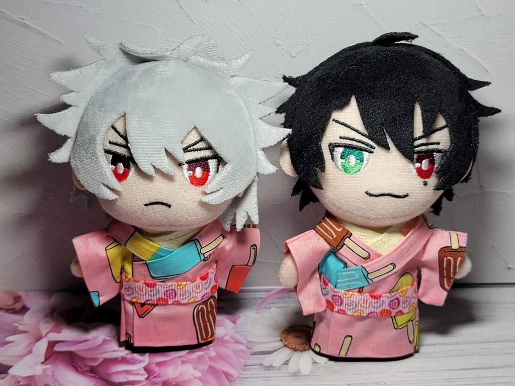 12cmぬい　和服　アイス柄