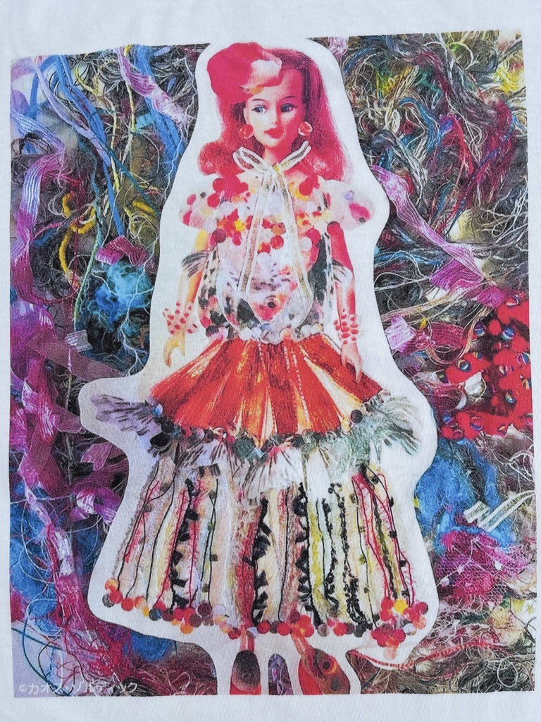 金魚戦士のTシャツ(Lsize/赤) Goldfish Warrior T-Shirt (L size / red)