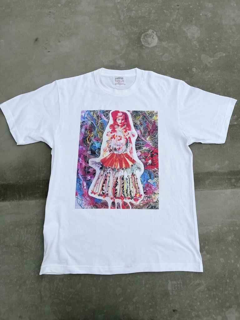 金魚戦士のTシャツ(Lsize/赤) Goldfish Warrior T-Shirt (L size / red)