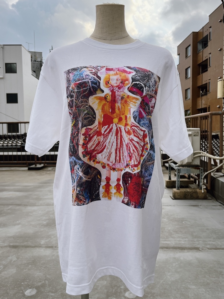 金魚戦士のTシャツ(Lsize/オレンジ) Goldfish Warrior T-Shirt (L size / Orange)