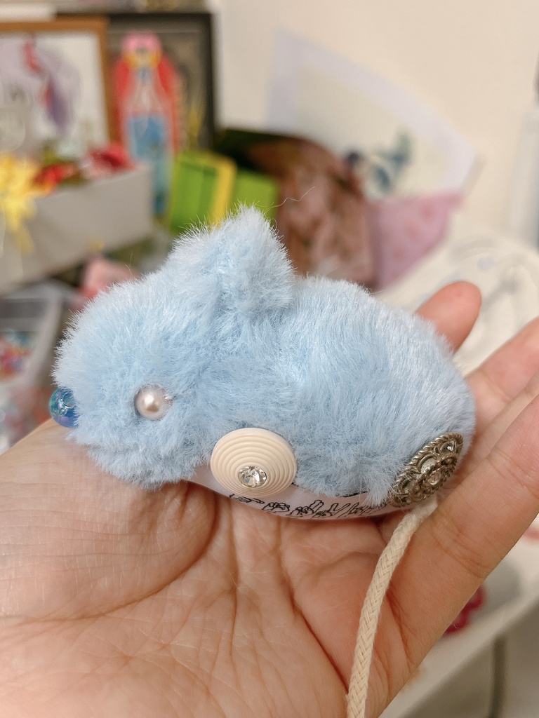 ねずみちゃん4号水色Little mouse No.4 blue