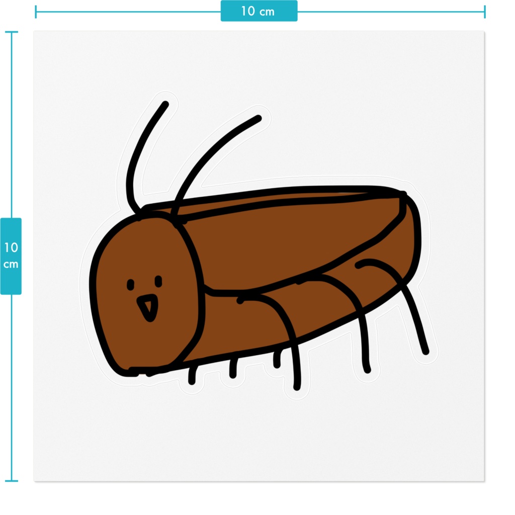 デカすぎんだろ…コオロギステッカー