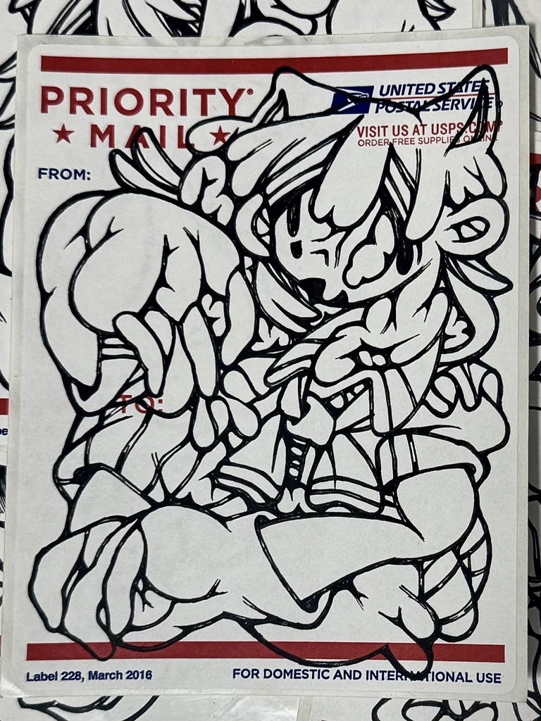手描きステッカー