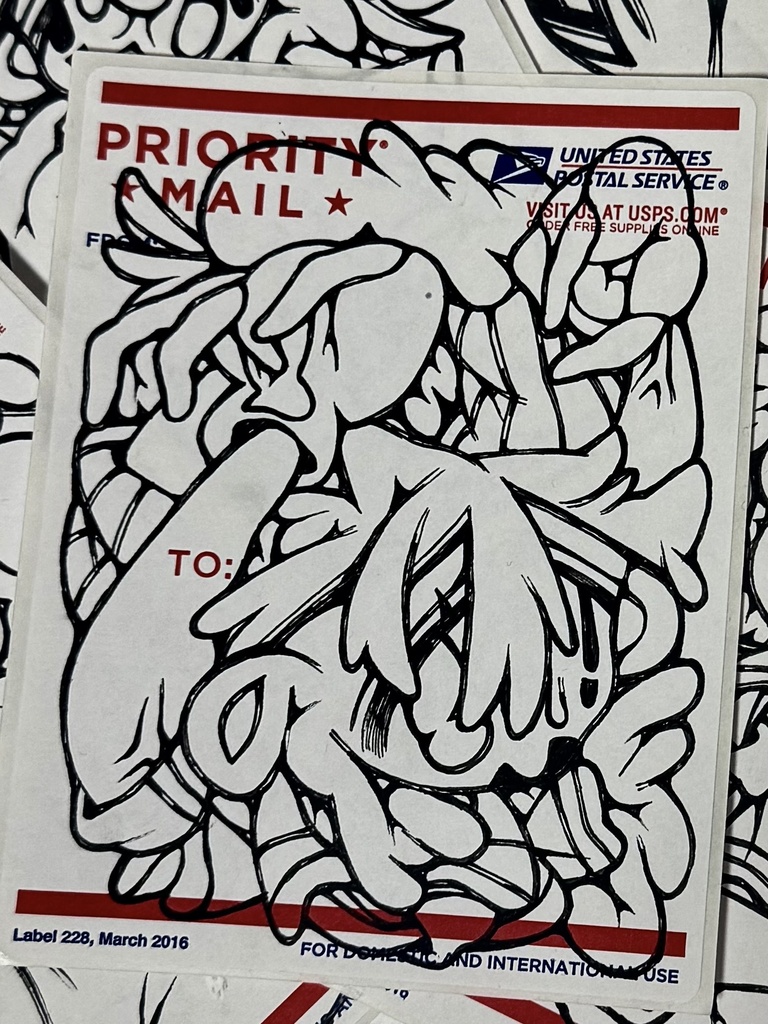 手描きステッカー