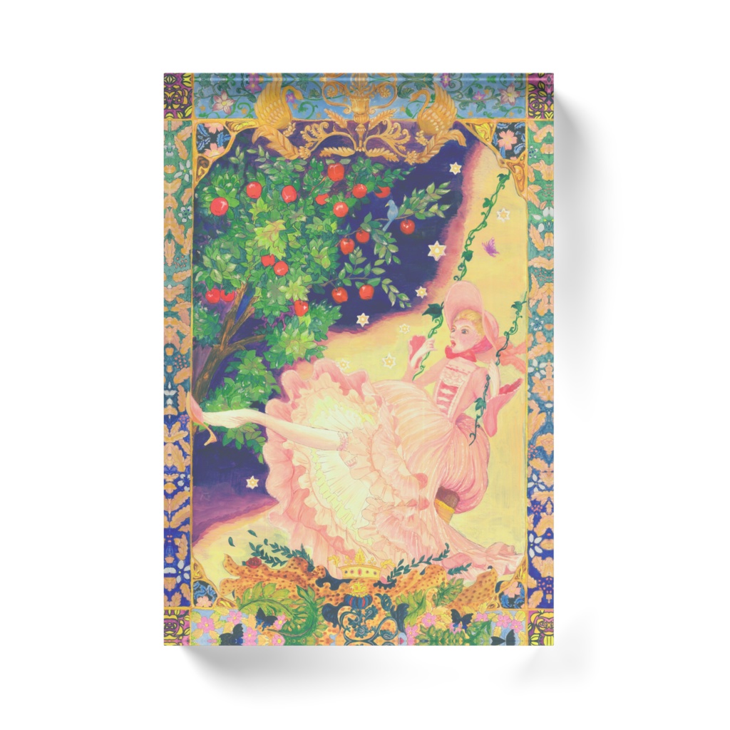 アクリルブロックー靴を飛ばすブランコの乙女