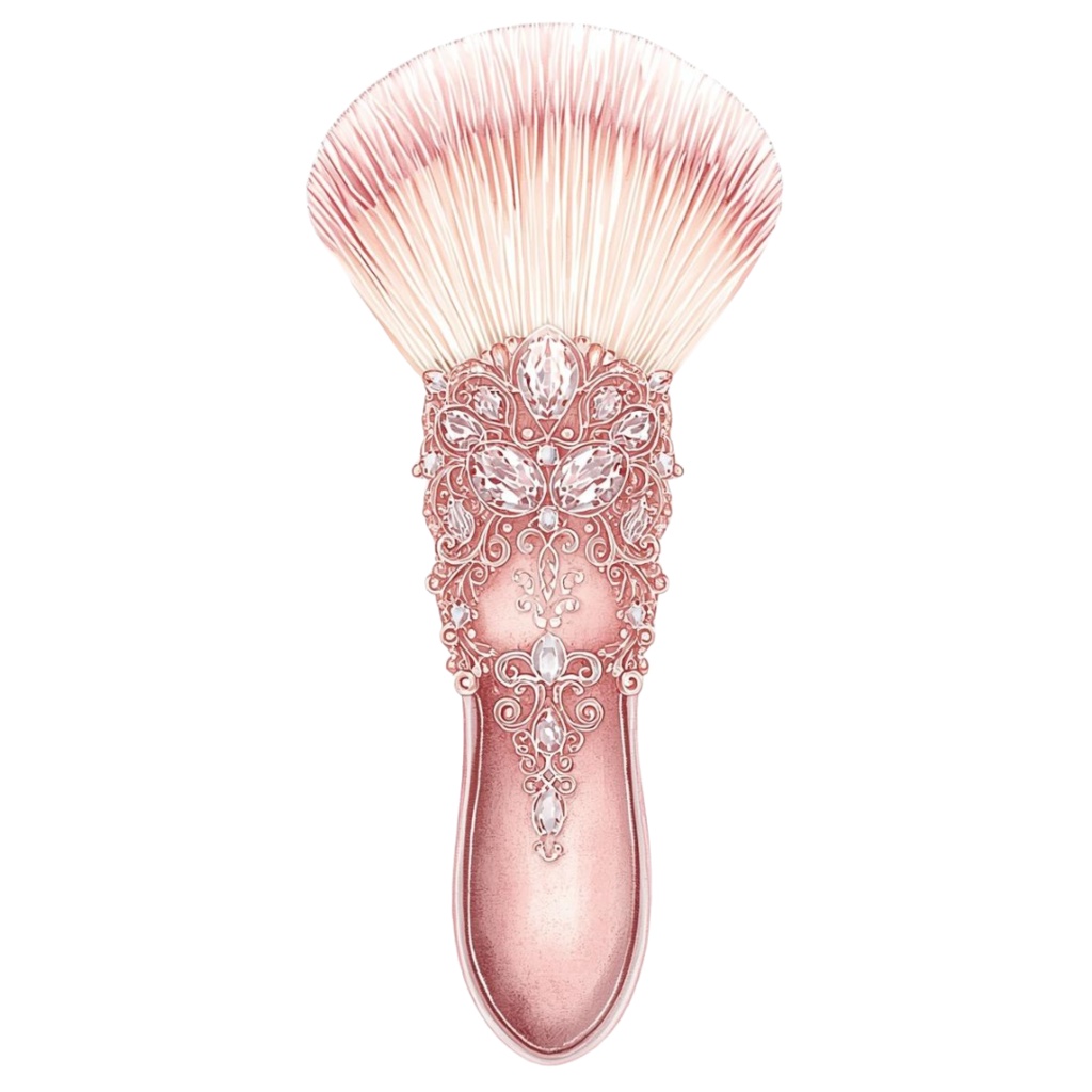 【PNG】アンティーク水彩メイクアッシリーズ クリップアート16点セット(ベージュ&ゴールド・宝石モチーフ付き)