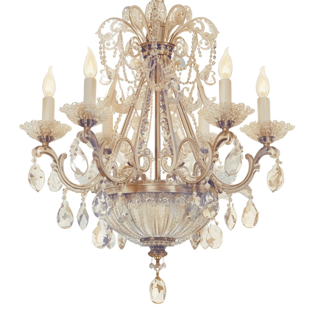 ✨ロココ調インテリア × 水彩画の可愛いクリップアート16点セット✨