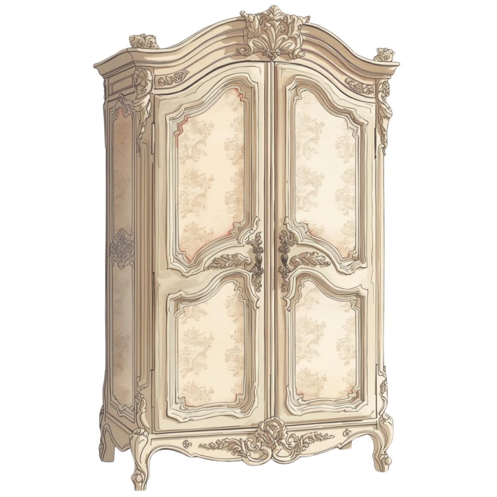 ✨ロココ調インテリア × 水彩画の可愛いクリップアート16点セット✨