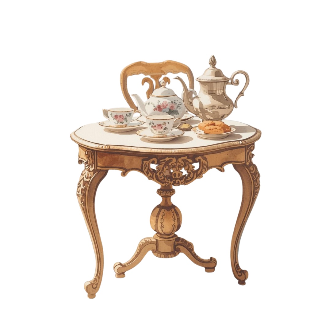 ✨ロココ調インテリア × 水彩画の可愛いクリップアート16点セット✨