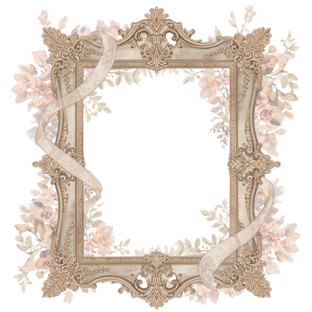 ✨ロココ調インテリア × 水彩画の可愛いクリップアート16点セット✨