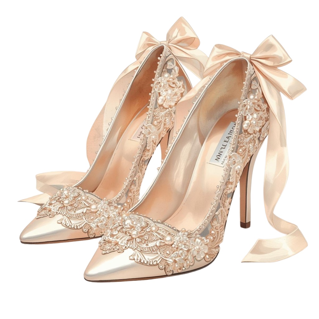 アンティーク風ブライダル 水彩クリップアート16点セット(PNG形式)