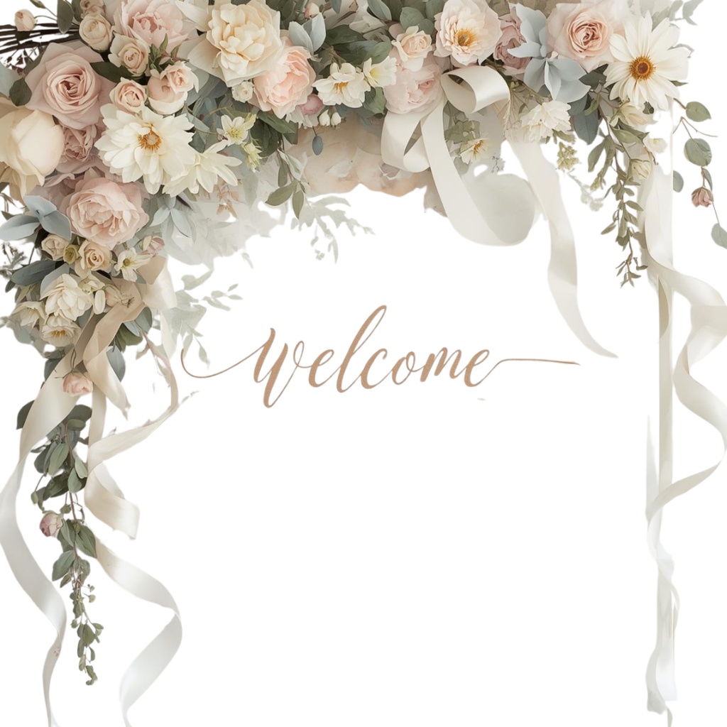 アンティーク風ブライダル 水彩クリップアート16点セット(PNG形式)