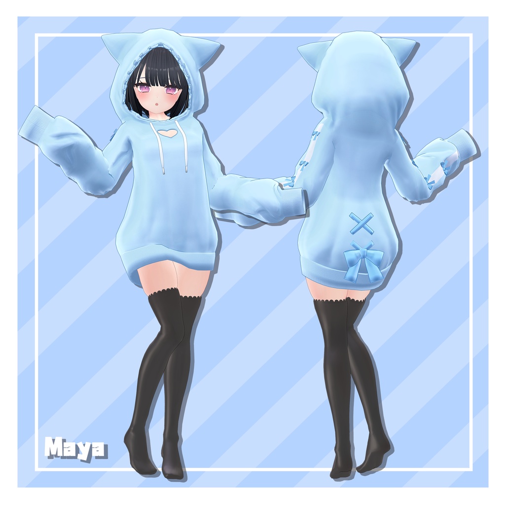 ✨PB対応ギミック付✨ねこみみパーカー【NekomimiHoodie】