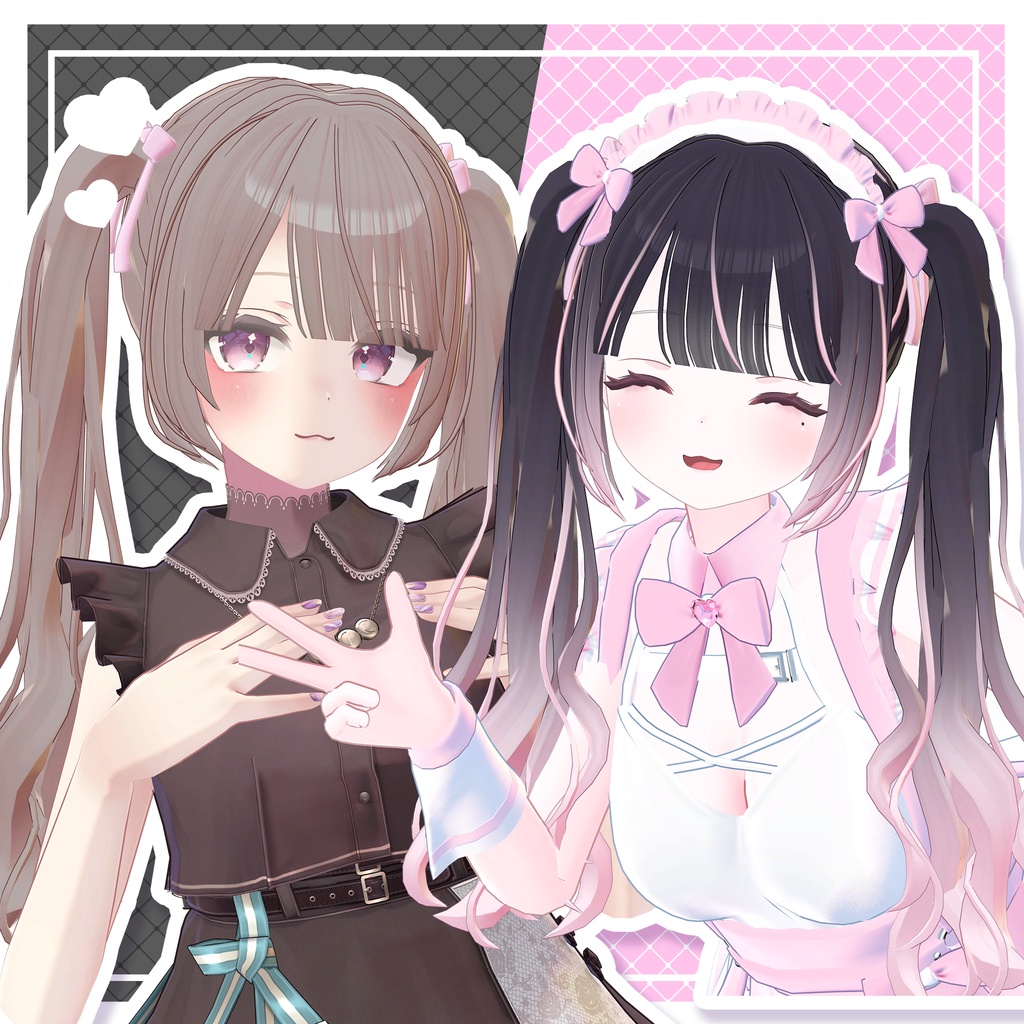 【9アバター対応Hair】地雷系ツインテール