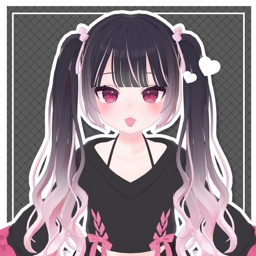 【9アバター対応Hair】地雷系ツインテール