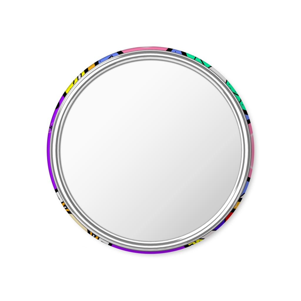【🎭Yu⚜️ya🎭】缶ミラー56mm【オリジナルデザイン雑貨】