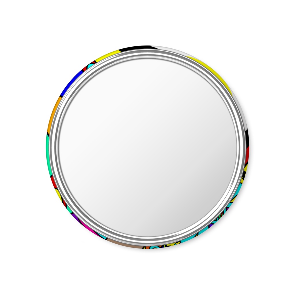 【🎭Yu⚜️ya🎭】缶ミラー56mm【オリジナルデザイン雑貨】
