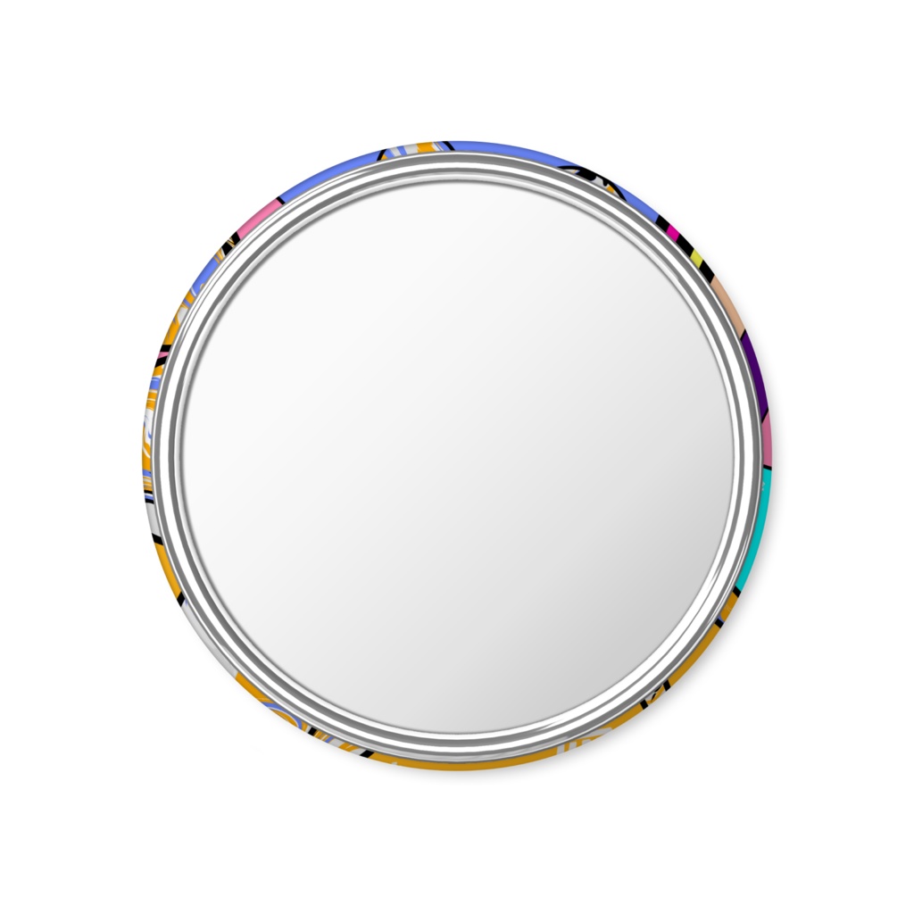 【🎭Yu⚜️ya🎭】缶ミラー56mm【オリジナルデザイン雑貨】