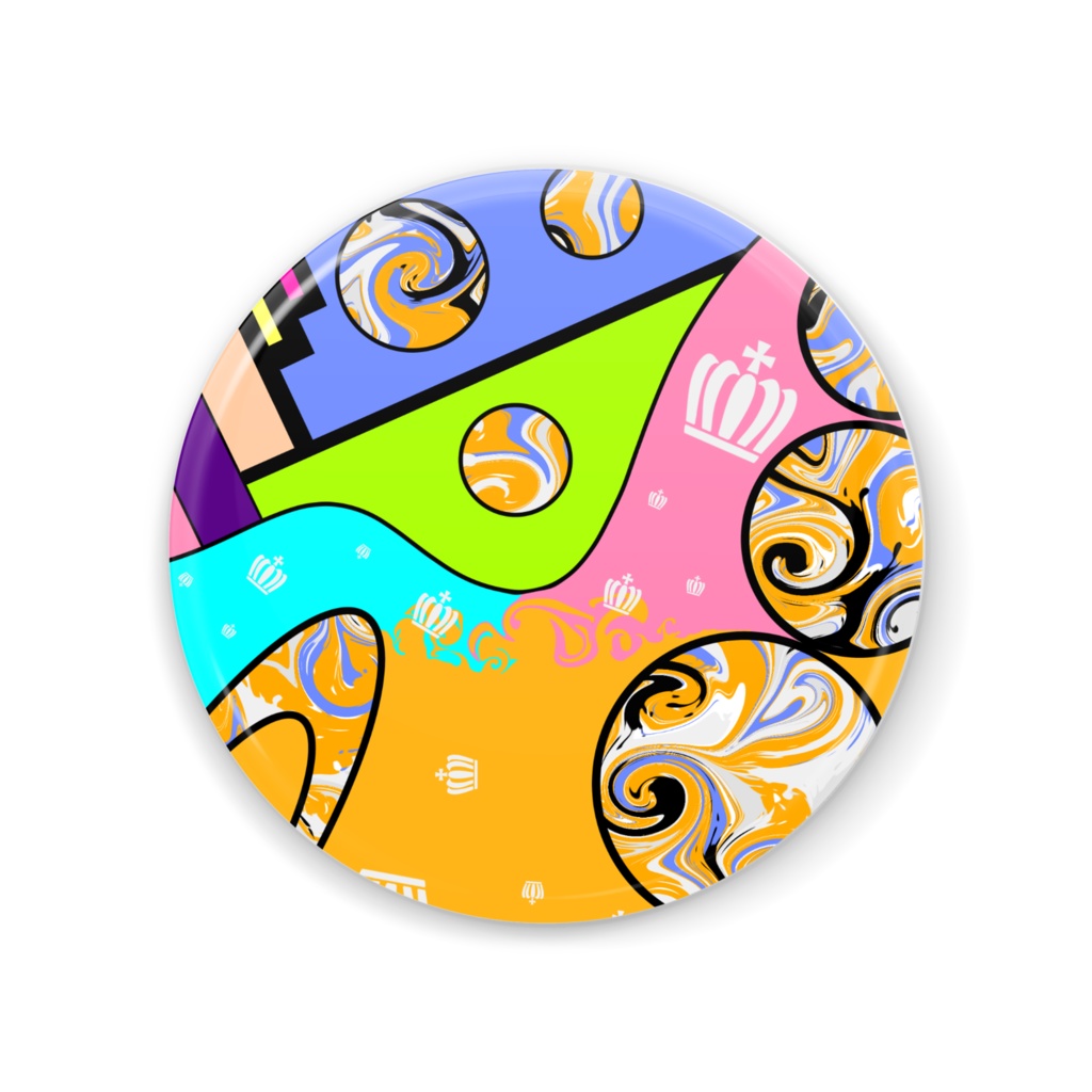 【🎭Yu⚜️ya🎭】缶ミラー56mm【オリジナルデザイン雑貨】