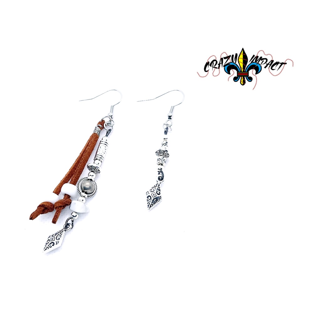 【インディアン風】ピアス-アシンメトリーD