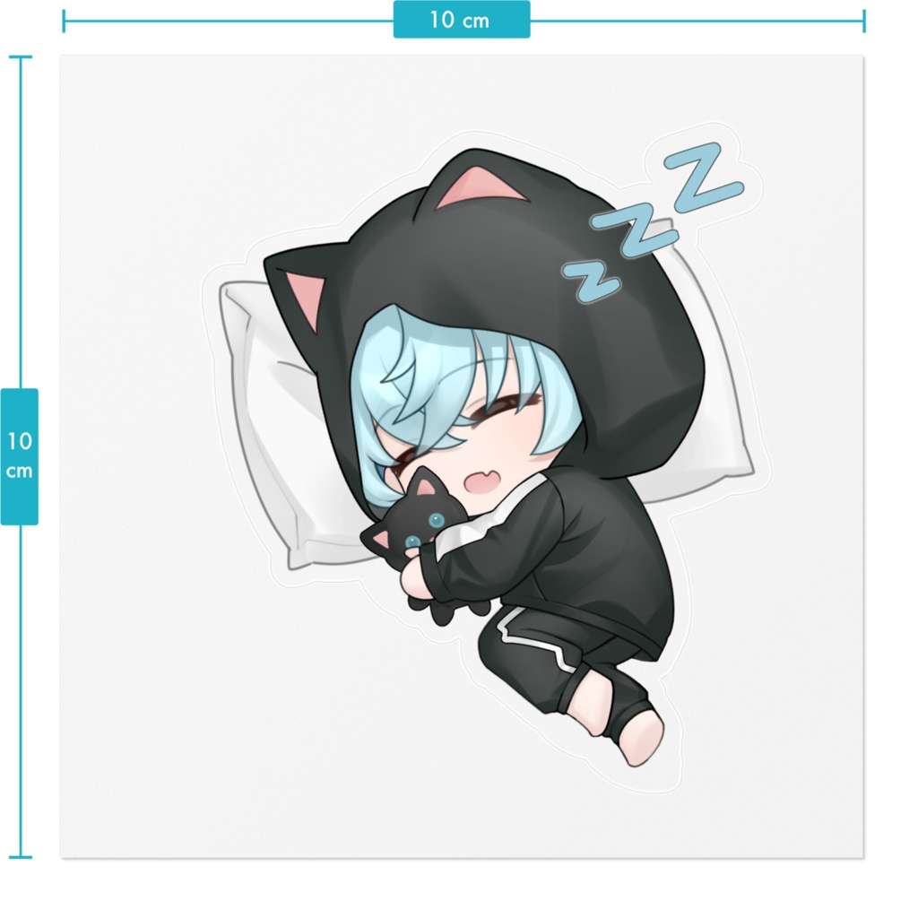 透明ステッカー (100×100)mm